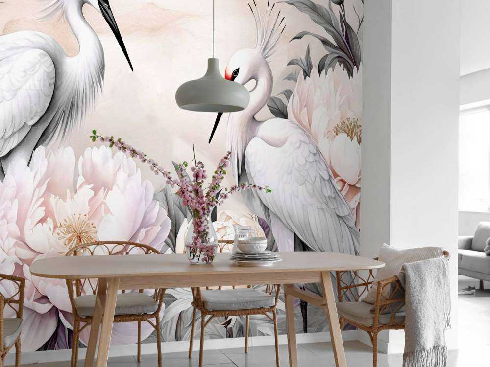 Störche Romantik Pink