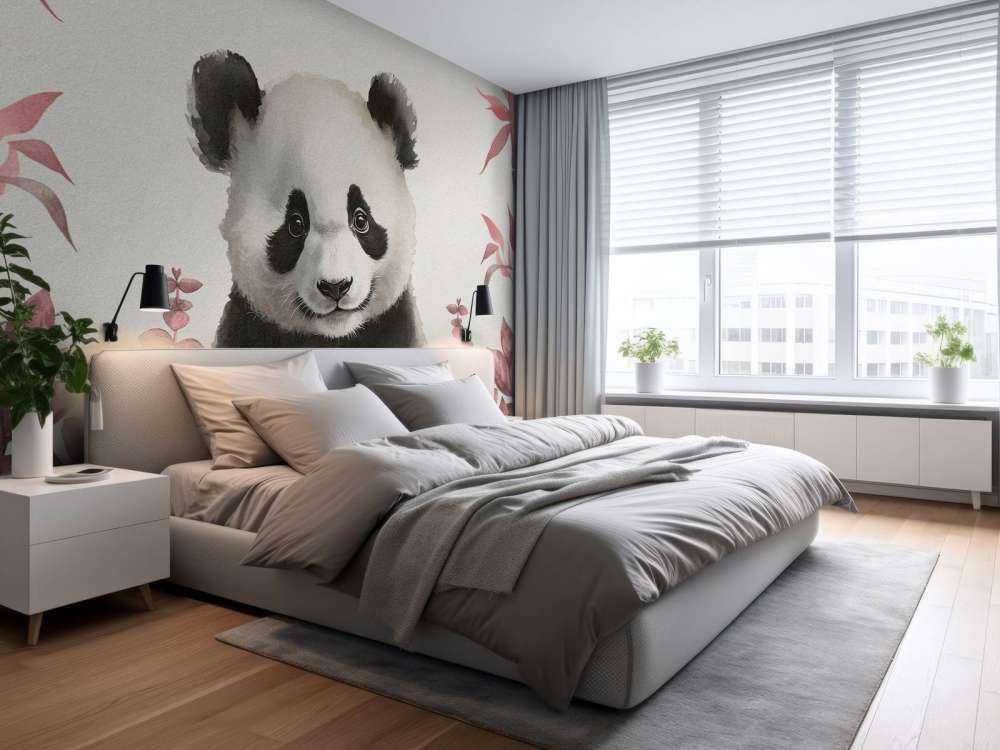 Kleiner Panda im Dschungel rosa