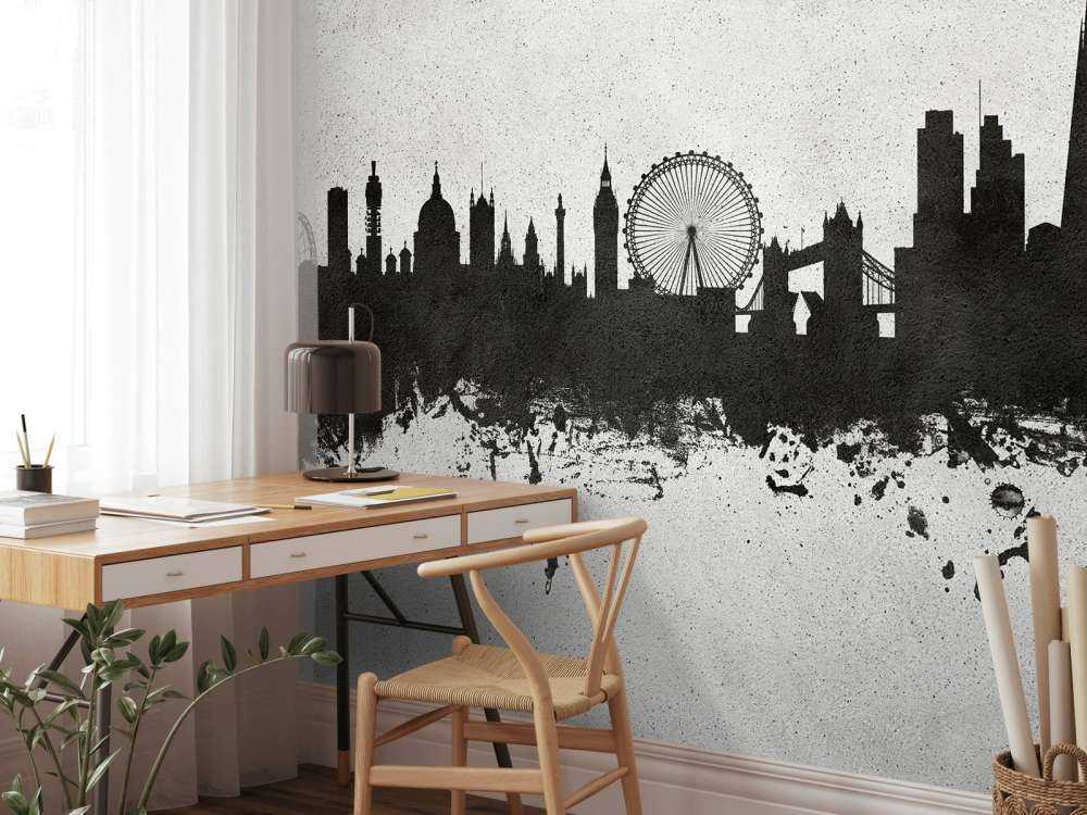 Aquarell-Skyline, London
