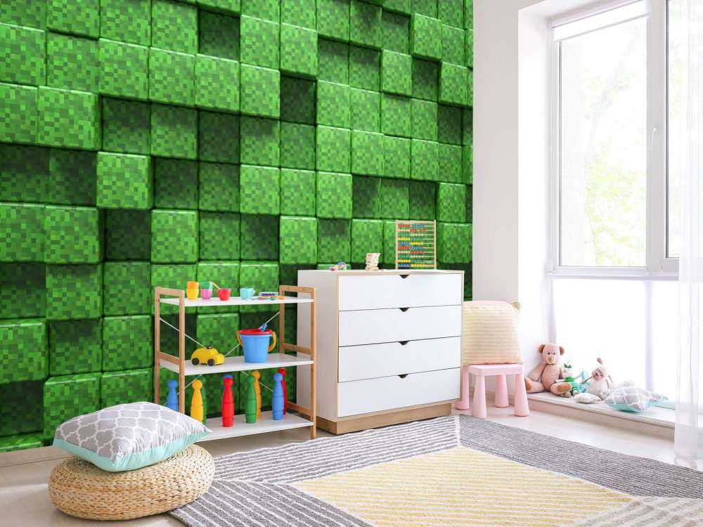 3D Minecraft Gras