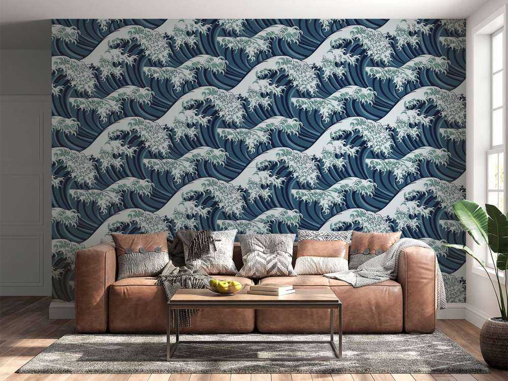 Blaue wilde Wellen