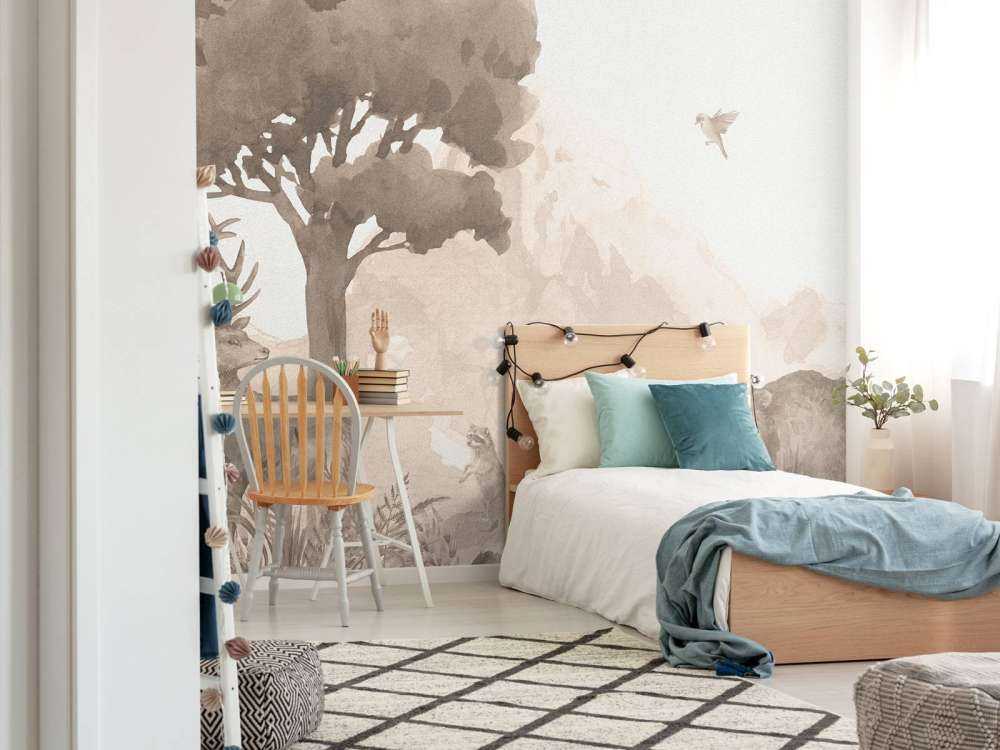 Waldtiere in Taupe