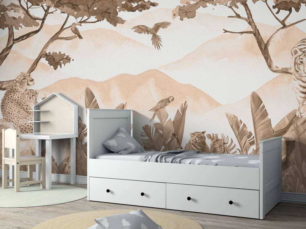 Raubtiere im Dschungel taupe