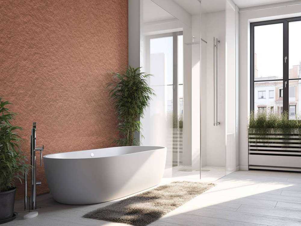 Terrakotta Beton mit Struktur