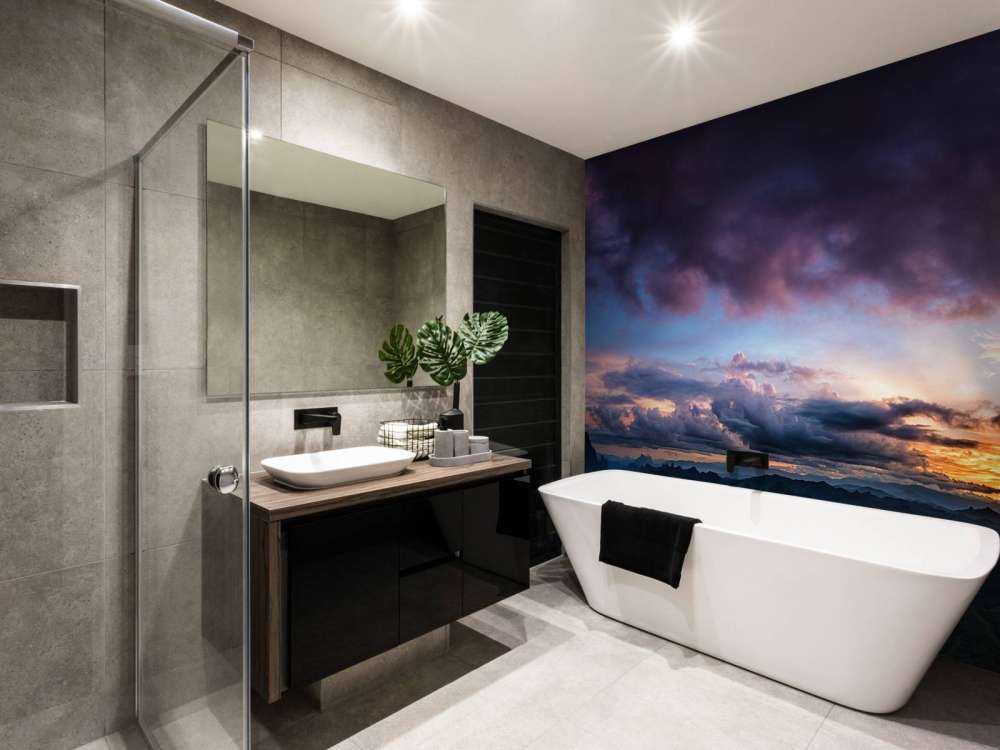 Sonnenuntergang über einem Berg