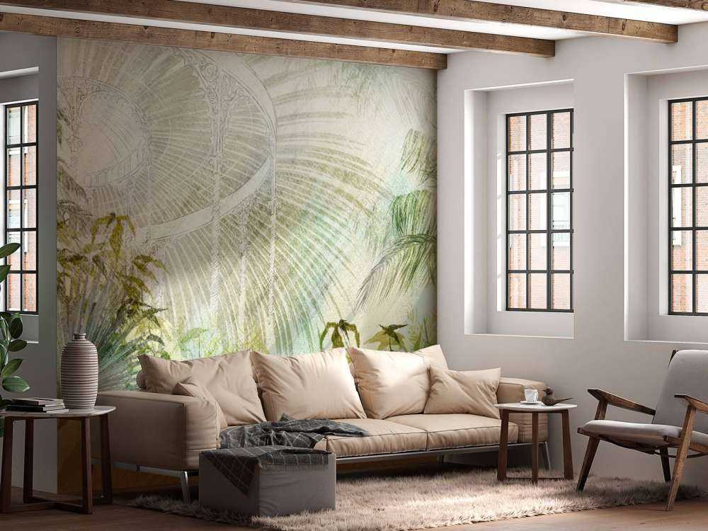 Gewächshaus mit tropischen Pflanzen