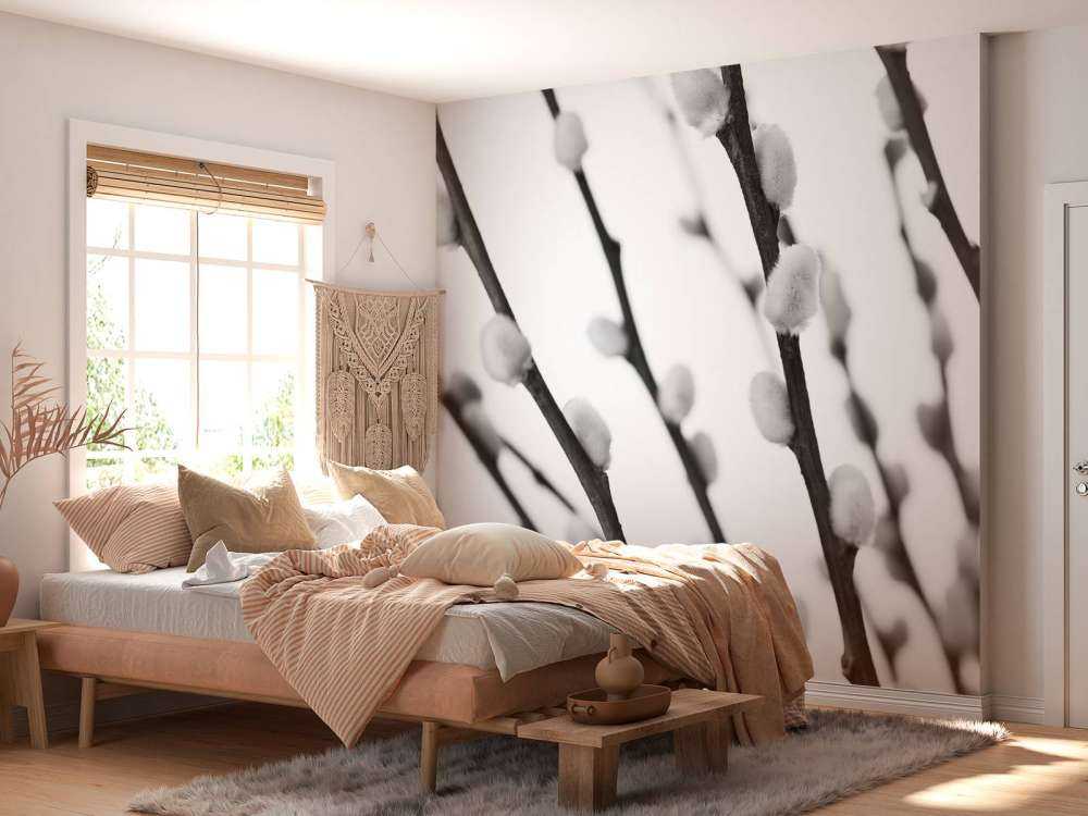 Waldweide in Schwarz und Weiß