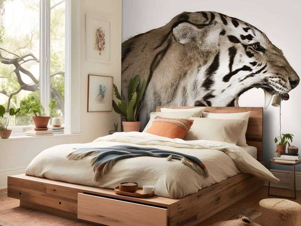 Brüllender Tiger cremefarben