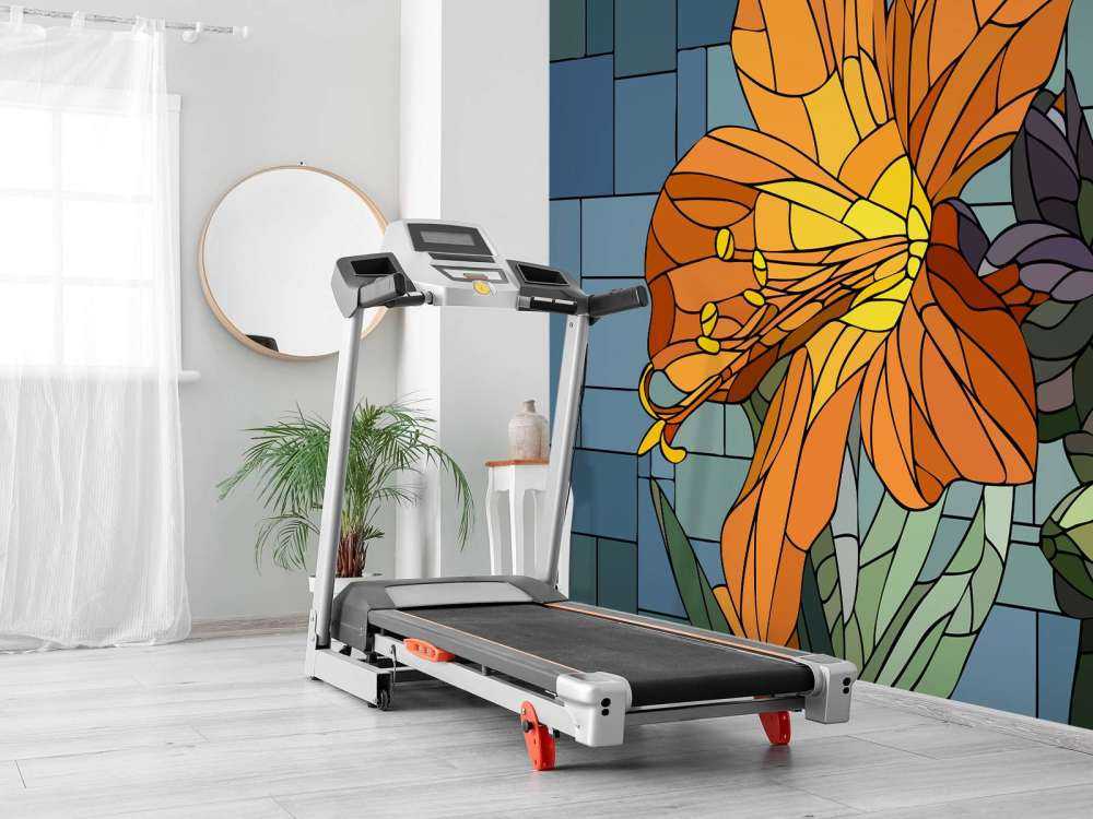 Bunte orangefarbene Blume