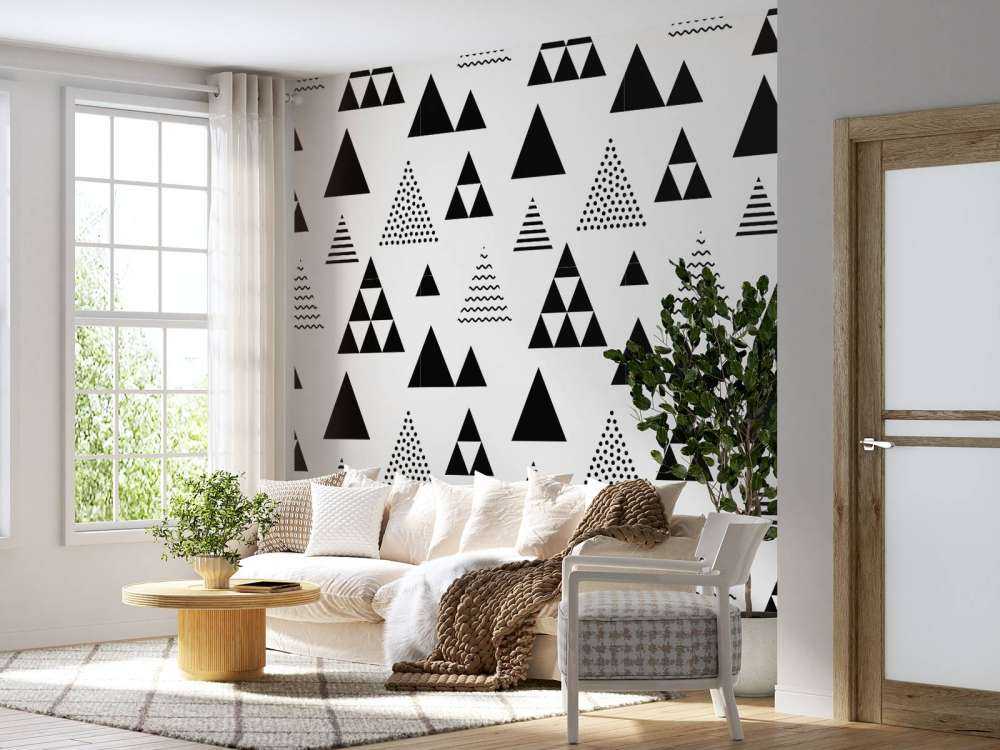 Dreiecke in Schwarz-Weiß