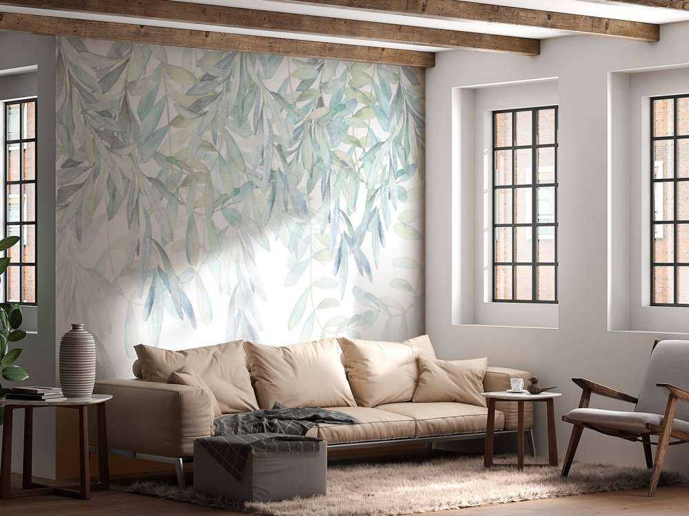 Pastellfarbene Aquarellblätter