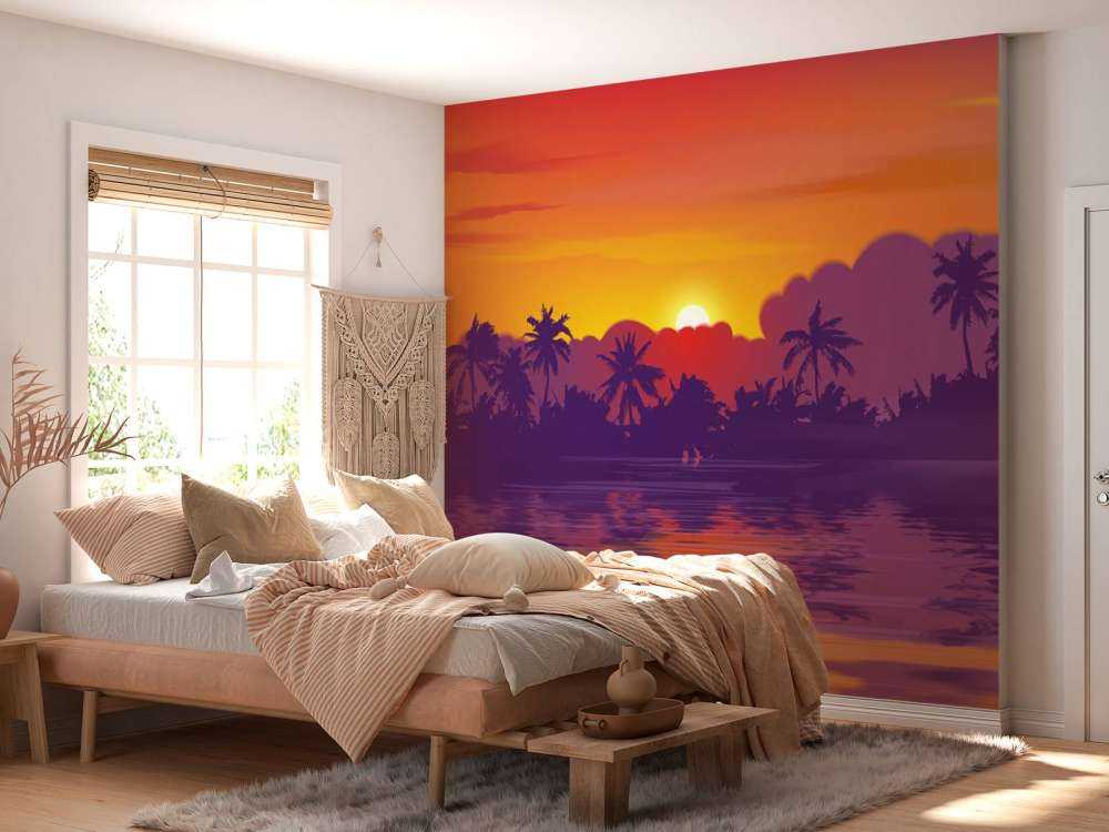 Farbiger Sonnenuntergang