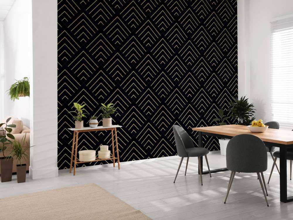 Goldene Linien, schwarz