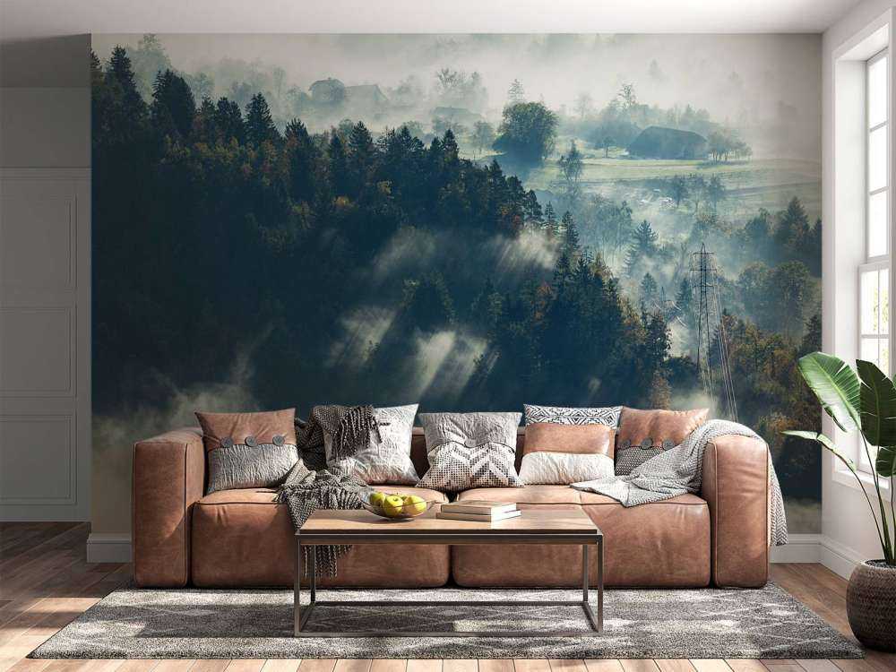 Nebelige Landschaft