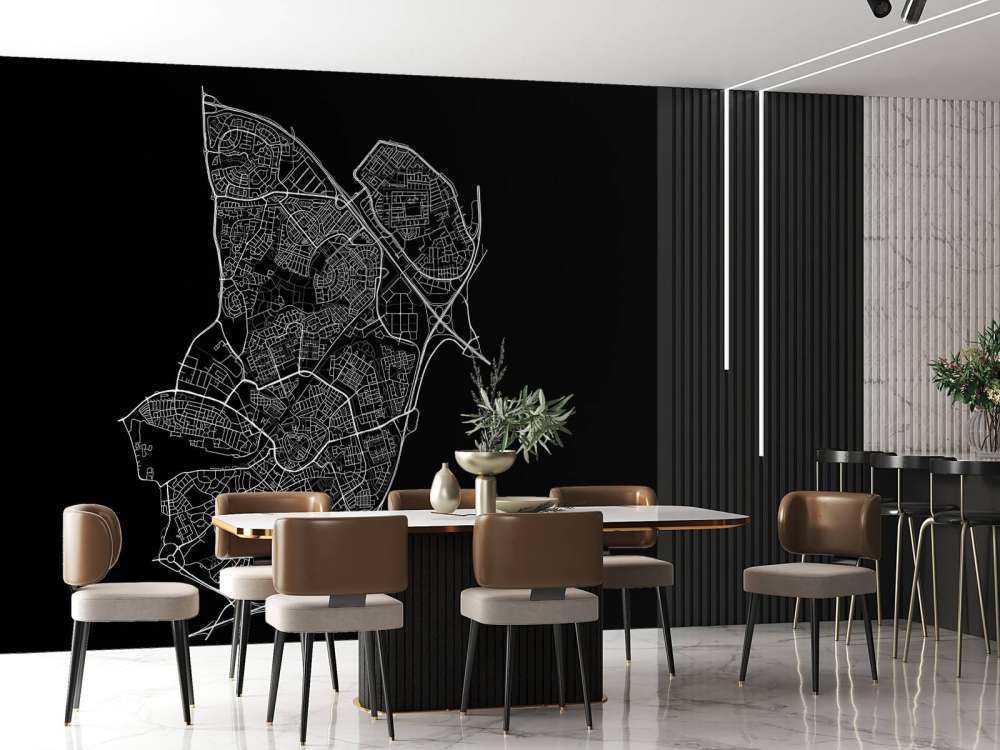 Karte von Amersfoort, schwarz
