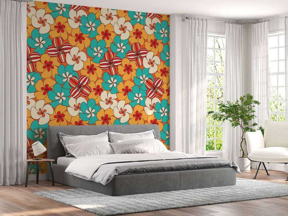 Bunte Vintage Blumen