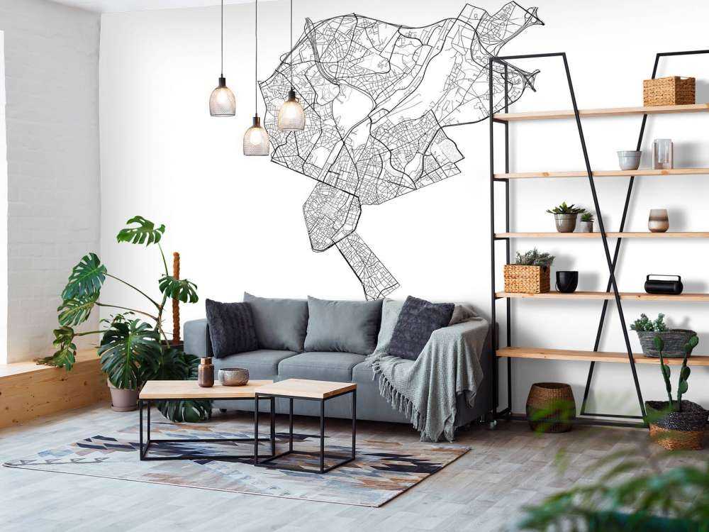 Karte von Brussel, weiß