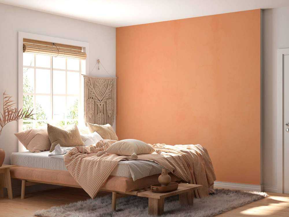 Hellorangefarbener Beton
