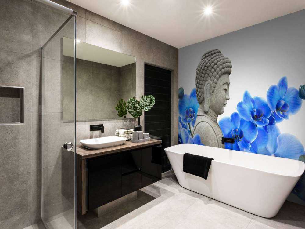 Buddha und Orchideen