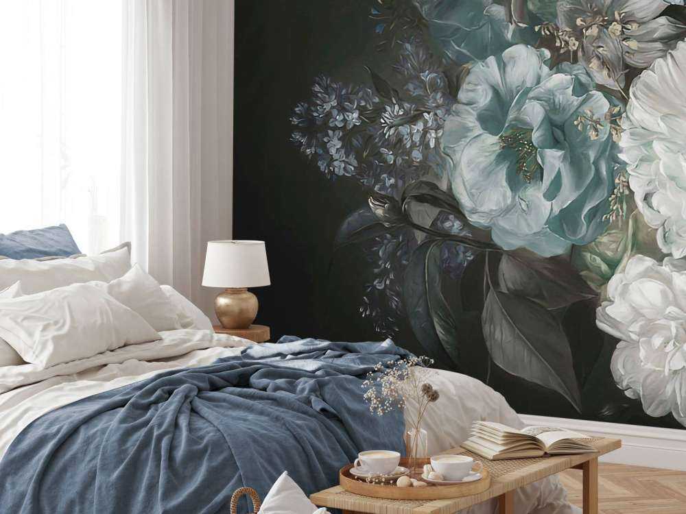 Strauß mit lilac Blau