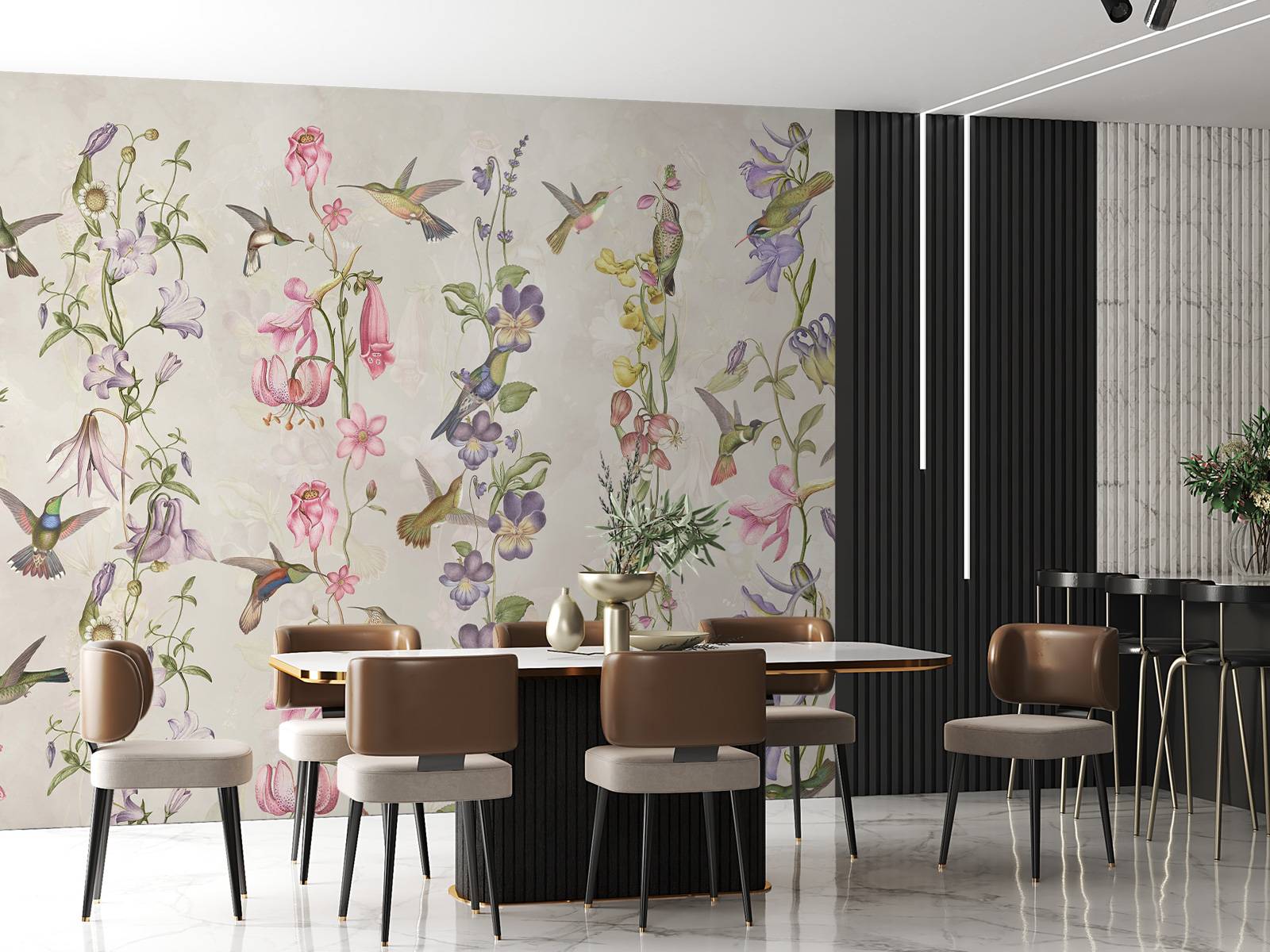Weiden- und Gartenblumen Taupe