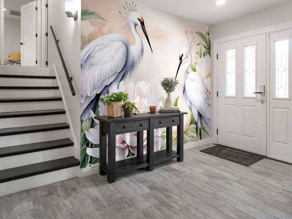 Störche Romantik Orange