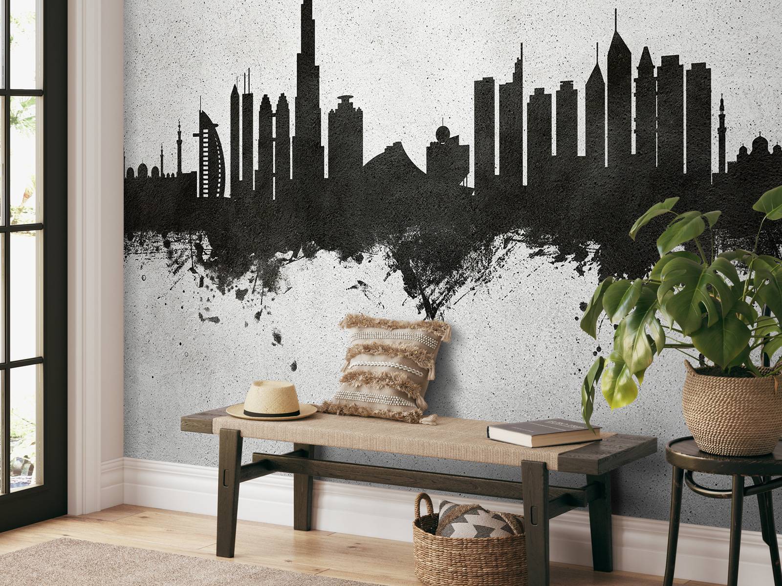 Aquarell-Skyline, Dubai