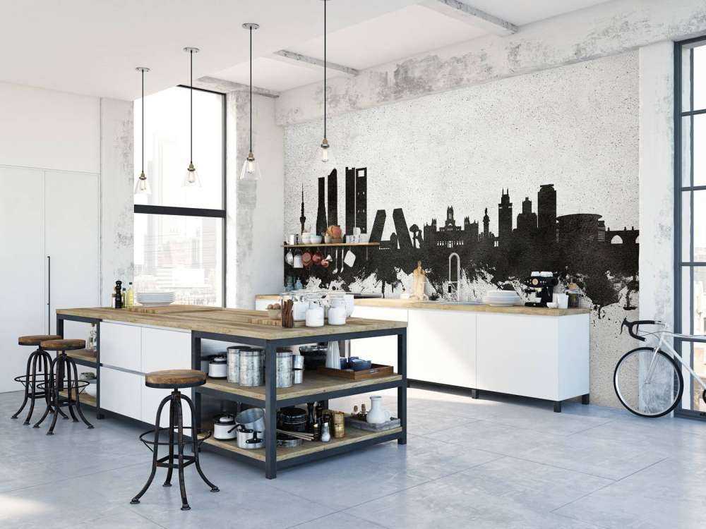 Aquarell-Skyline, Madrid