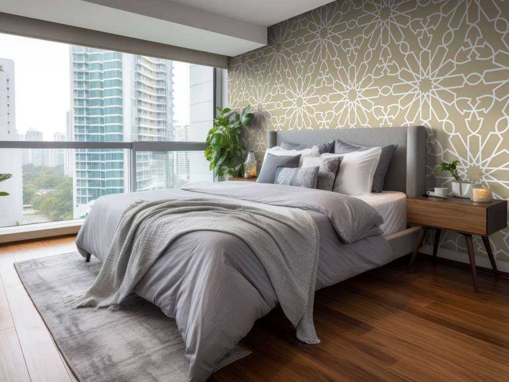 Geometrische Blumen, gold