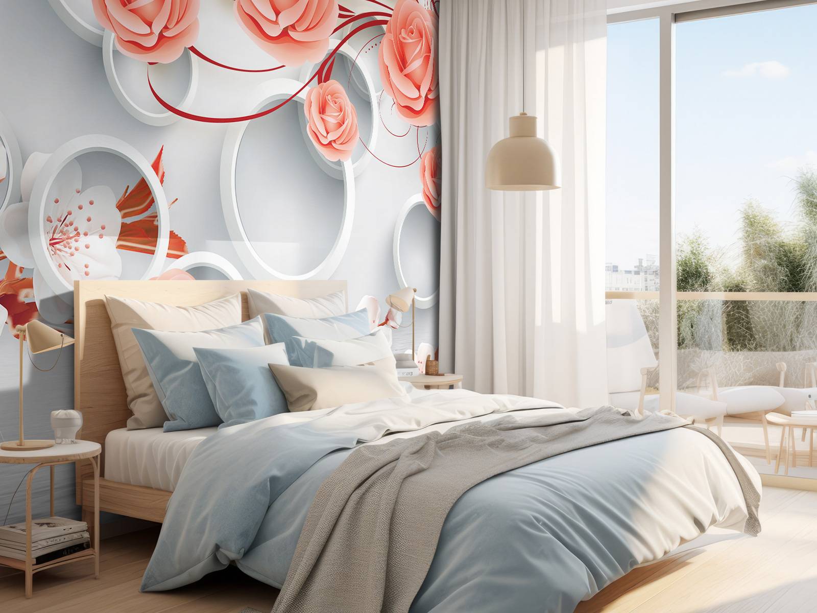 3D Kreise und Blumen