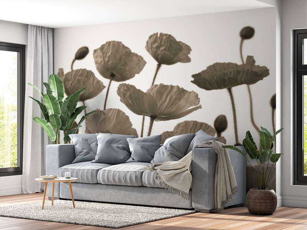 Dunkle Mohnblumen
