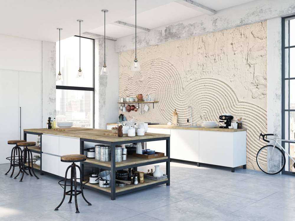 Zen Garden Textur in Leinen
