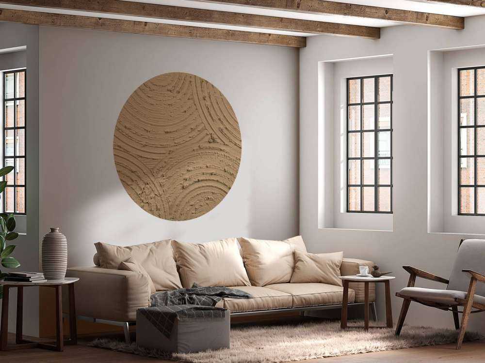 Zen-Kreise grobe Struktur in goldbraun