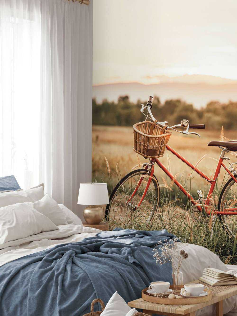 Oldtimer-Fahrrad im Sommer