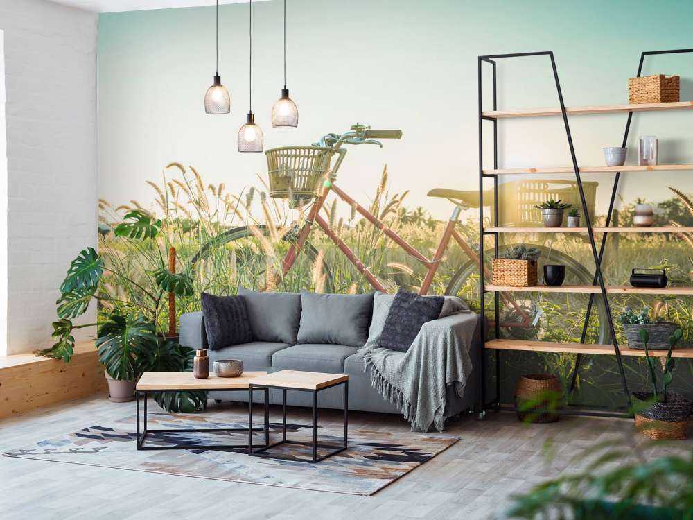 Rotes Vintage-Fahrrad