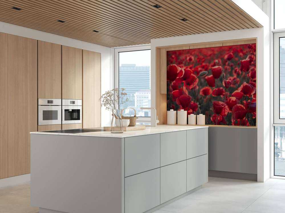 Mohnblumen im dunklen Stil