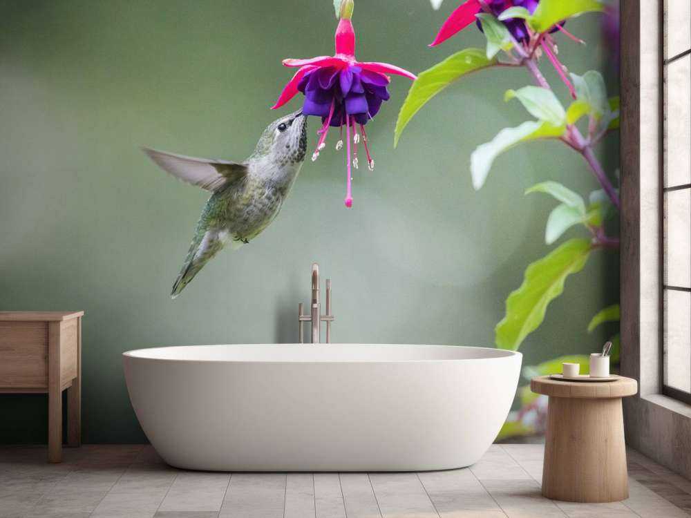 Kolibri trinkt