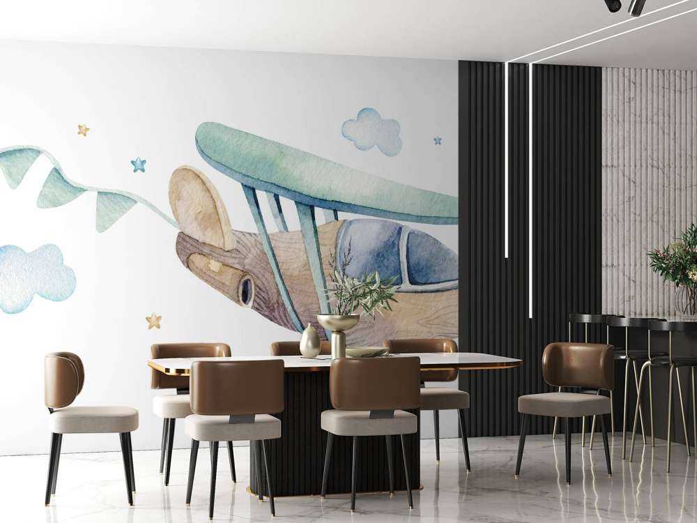 Aquarell-Flugzeug