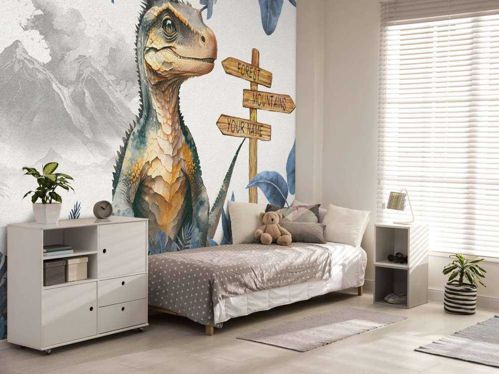 Baby-Velociraptor im blauen Dschungel