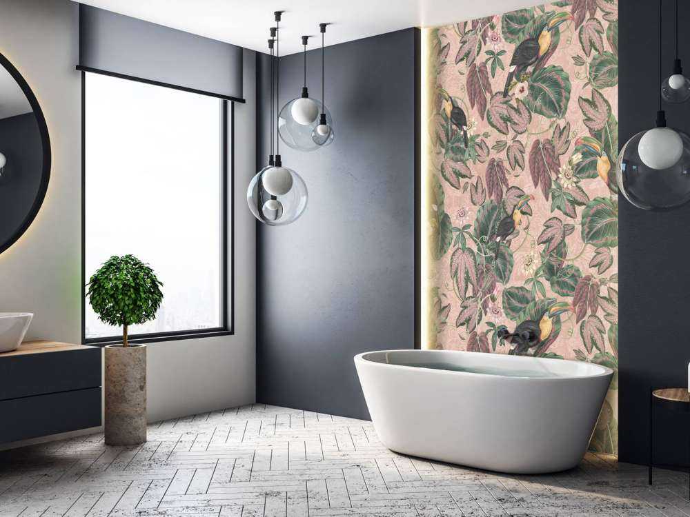 Tropische Dschungelvögel & -tukane - rosa