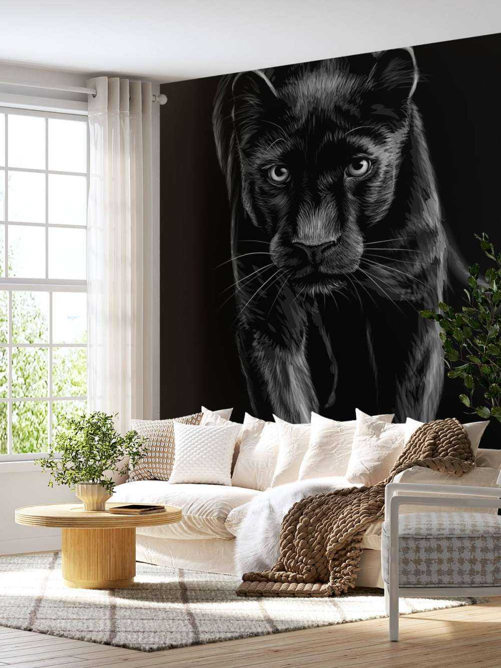 Panther auf der Flucht