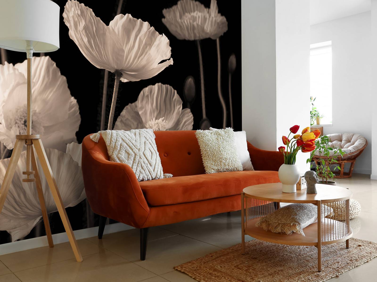 Mohnblumen und Knopfen