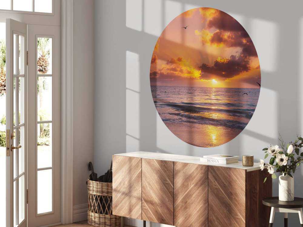 Schöner orangefarbener Sonnenuntergang