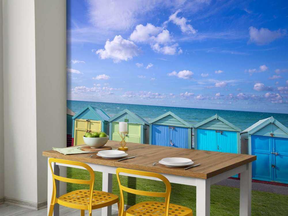Bunte Strandhäuser