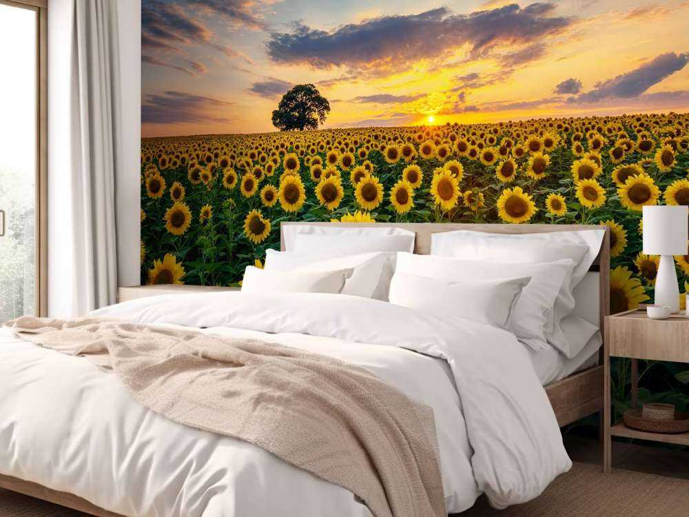 Feld voller Sonnenblumen