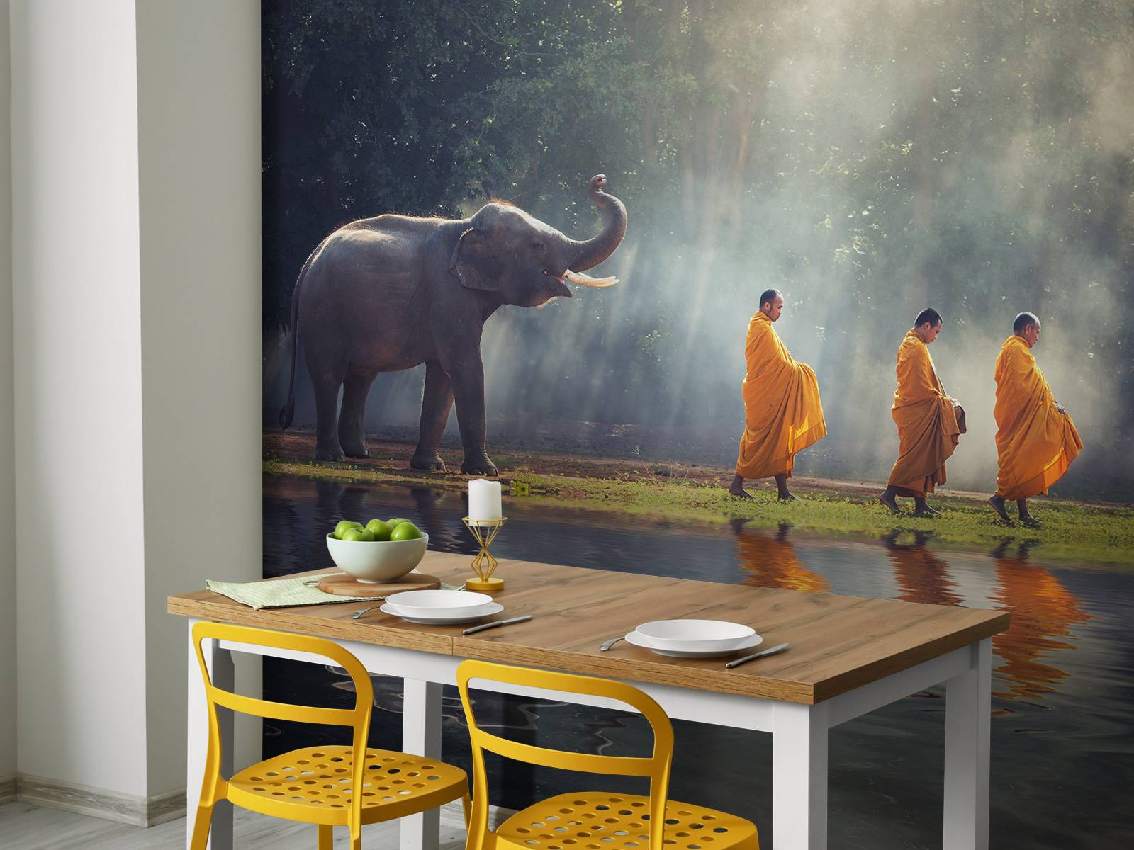 Elefant und Buddhisten