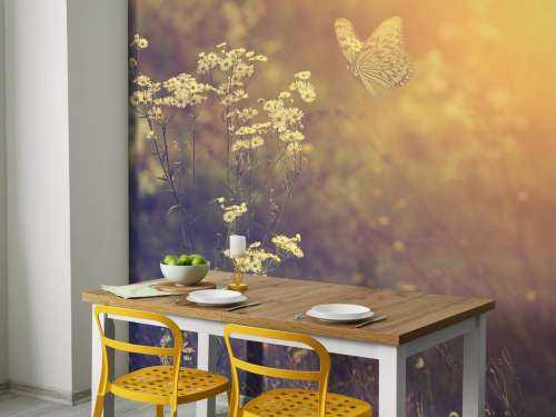 Schmetterling mit Blumen