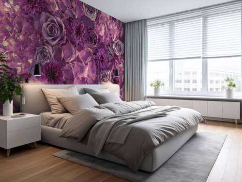 Lila Hortensien, Rosen und Dahlien