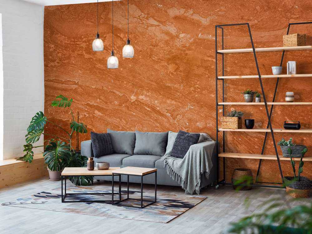 Terrakotta Marmor mit verspieltem Effekt