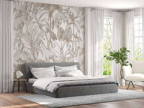 Tiere unter Palmen taupe